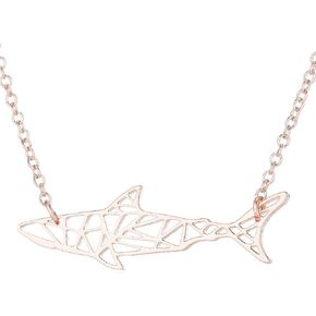 liveliwithmin Origami Paper Shark Necklace Sea Animal Shark Pendant Necklace for Women Girls