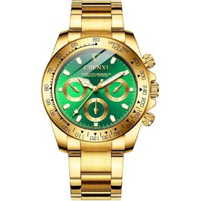 FANMIS Classics Business Analog Watch Big Face Quartz Luminous Waterproof Analog Quartz Stainless Steel Watch Elegant Gift Watch for Men