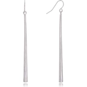 Vintage Long & Thin Metal Bar Basic Dangle Drop Earrings for Women