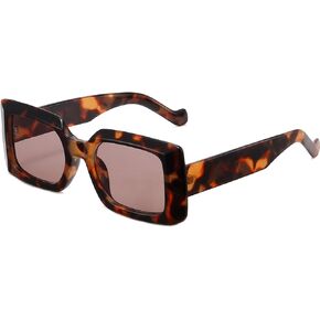 ANRRI Rectangular sunglasses for women Retro Chunky Fashion Square Frame Eyewear