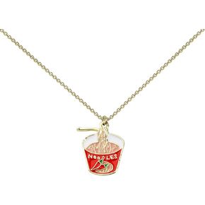 UJIMS Noodle Lover Gifts for Women Noodle Chili Enamel Earrings BFF Jewelry Noodle Food Drop Earrings for Her Gift