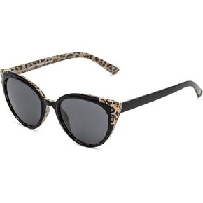Sofia Vergara x Foster Grant Women's Mayra SunReaders Cat-Eye Reader Sunglasses, Black Leopard, 52 mm + 1.5