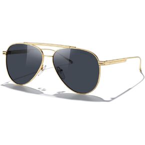 MERRY'S Classic Aviator Polarized Sunglasses for Women Men Retro Driving Shades UV400 Metal Sun Glasses