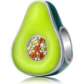 Fruits Charm 925 Sterling Silver Watermelon, Apple, Banana, Pineapple, Avocado Beads fit 3mm Pandora Charms - Fruit lovers
