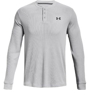 Under Armour Men's Waffle Henley, (012) Mod Gray / / Black, Large