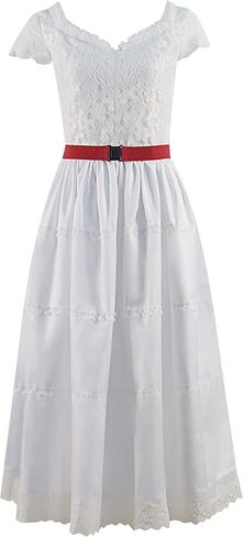 فستان أبيض من West Side Story، ملابس تنكرية لموسيقى ماريا للسيدات in Kuwait