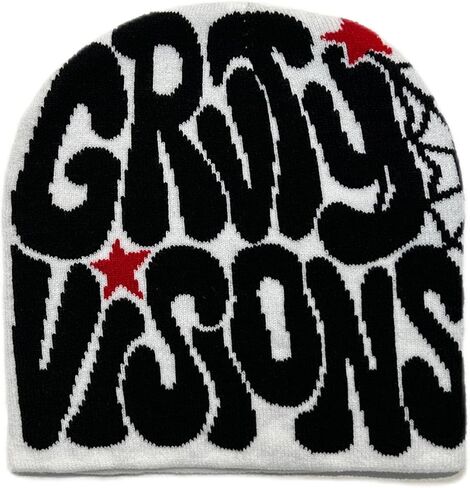 Women Beanie Winter Warm Beanies Men Casual Skullies Outdoor Y2K Acrylic Knitted Hat Fashion Hip hop Trend Beanie，White in Saudi Arabia