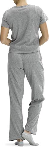 No Nonsense womens Short Sleeve Sleep Tee and Pajama Pant 2 Piece Sleepwear Set Pajama Set (pack of 2) in Kuwait