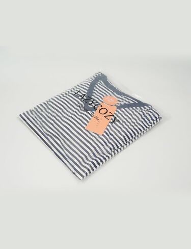 طقم بيجامة مخططة من LazyCozy للنساء بأكمام قصيرة مع شورت نوم، مجموعة ملابس نوم ناعمة من PJ in Kuwait