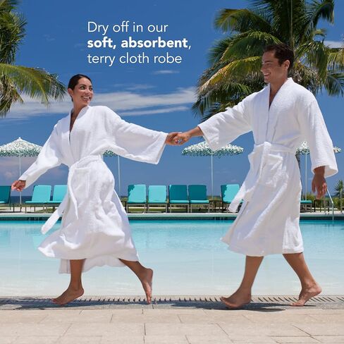 أرواب قماش تيري للنساء من بوكا تيري. رداء منشفة قطن 100%، رداء حمام نسائي بنمط كيمونو in Kuwait