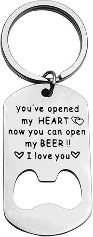Boyfriend Gift Keychain for Girlfriend Gift Beer Bottle Opener Keychain Gift for Him Men Personalized Gift for Husband Wedding Anniversary Valentine Birthday Gift for Groomsman Gift Best Man Gift in Saudi Arabia