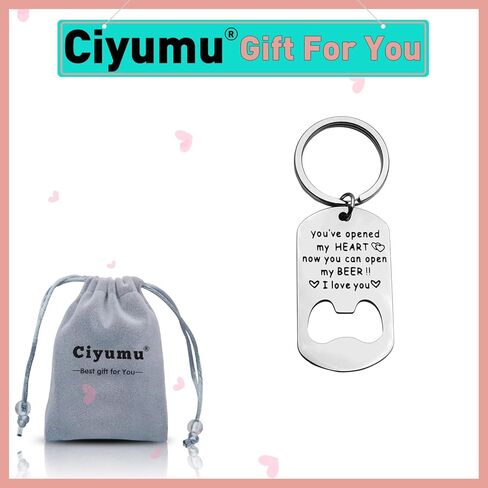 Boyfriend Gift Keychain for Girlfriend Gift Beer Bottle Opener Keychain Gift for Him Men Personalized Gift for Husband Wedding Anniversary Valentine Birthday Gift for Groomsman Gift Best Man Gift in Saudi Arabia