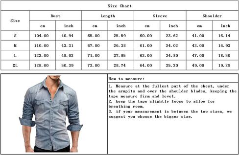 chouyatou Men's Western Long Sleeve Button Down Comfort Distressed Denim Shirts in Saudi Arabia