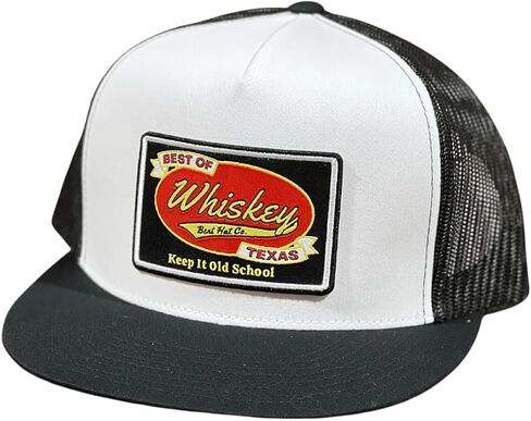 WHISKEY BENT HAT CO. The Caddie Adjustable Snapback (White/Black) in Saudi Arabia