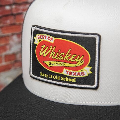 WHISKEY BENT HAT CO. The Caddie Adjustable Snapback (White/Black) in Saudi Arabia
