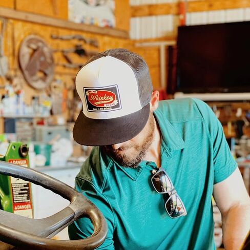 WHISKEY BENT HAT CO. The Caddie Adjustable Snapback (White/Black) in Saudi Arabia