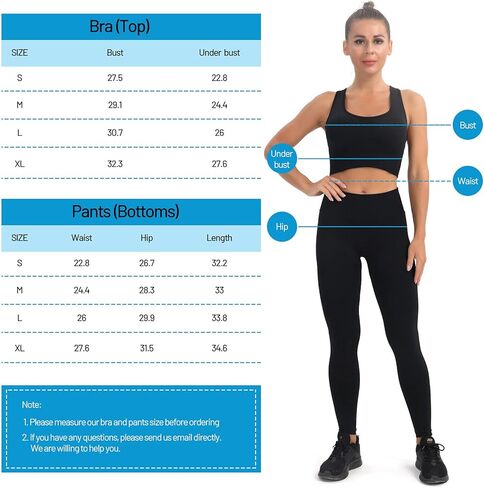 MATHACINO نساء 2 قطعة ملابس تجريب حمالة صدر رياضية سلس طماق اليوغا الصالة الرياضية أكتيفيوير مجموعة رياضية عبر الظهر تانك القمم in Kuwait