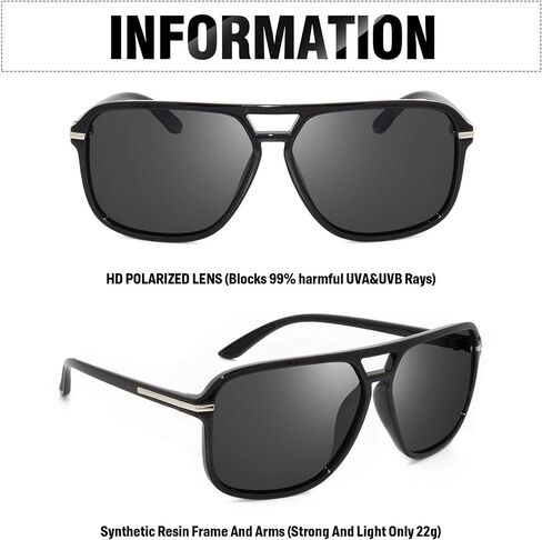 نظارات شمسية للرجال من Goggle Hot Retro Aviator Polarized Classic Driving in Saudi Arabia