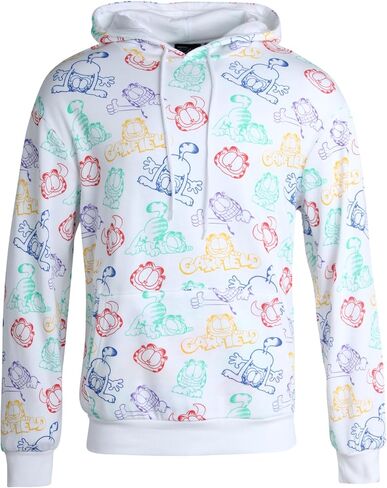 Nickelodeon Men's Garfield Sweatshirt - Novelty Cartoon Hoodie Sweatshirt - Casual Fleece Sweatshirt for Men (S-XL) in Saudi Arabia