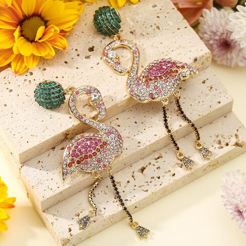 Selenichast Valentine's Day Gifts Pink Flamingo Earrings for Women Christmas Jewelry Gifts in Saudi Arabia
