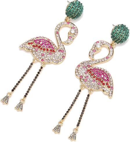 Selenichast Valentine's Day Gifts Pink Flamingo Earrings for Women Christmas Jewelry Gifts in Saudi Arabia