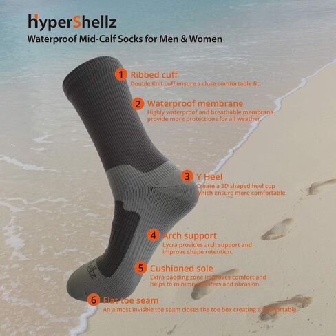 جوارب HyperShellz المقاومة للماء للرجال والنساء بطول منتصف الساق in Kuwait