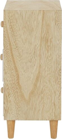 Deco 79 Wood 3 Drawer Jewelry Box, 10" x 7" x 13", Light Brown in Saudi Arabia