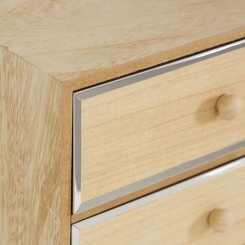 Deco 79 Wood 3 Drawer Jewelry Box, 10" x 7" x 13", Light Brown in Saudi Arabia