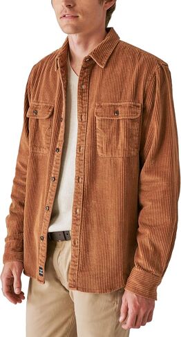Lucky Brand Men's Corduroy Utility Long Sleeve Shirt in Saudi Arabia