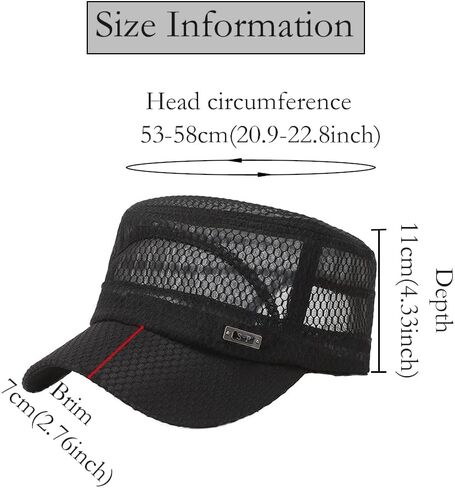 3 حزمة الصيف سائق الشاحنة شبكة عسكرية كاديت قبعة المستكشف جزمة التخييم الحدث كاب الجوي حزب الجيش للرجال النساء, L in Kuwait