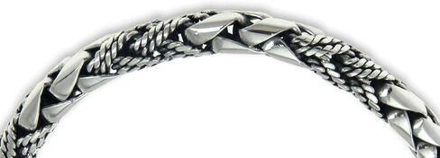 NOVICA Artisan Handmade Men's .925 Sterling Silver Bracelet Chain Braided Indonesia 'Dragon Hunter' in Saudi Arabia