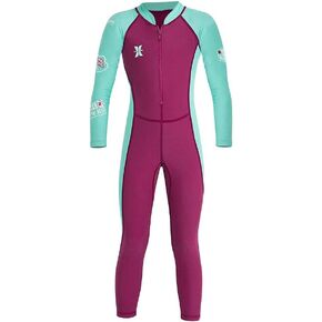 ABAFIP Kids Modest Swimsuit Girls Boys Long Sleeve Swimwear Full Cover Toddler Muslim One Piece Wetsuit