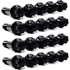 Set of 20 Veritek 14x1.5mm Black OE 2.75 Inch 45mm Shank Length 17mm Star Hex Black Ball Seat Wheel Lug Bolts for Mercedes Factory Wheels VPE-14151809CFBK