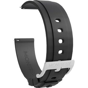 Montreux 22mm Premium Quick Release FKM Rubber Watch Strap Band for Rolex, Omega, TAG Heuer, Seiko & More (Black)
