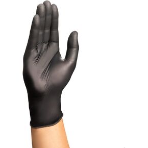HALYARD BLACK-FIRE Nitrile Exam Gloves w/QUICK CHECK, Breach Detection, Powder-Free, 5.5 mil, 9.5", Black/Orange in Saudi Arabia