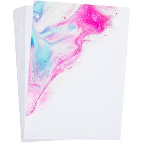 SUMERX 90 ورقة ألوان مائية، ورق فني جاهز للقص بوزن 120 رطل للأطفال، ورق رسم بالألوان المائية بالضغط البارد مقاس 5 × 7 بوصات للطلاب البالغين، أبيض طبيعي in Kuwait