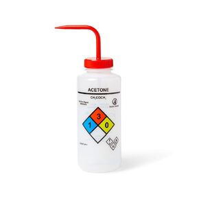 United Scientific™ UniSafe™ Acetone Vented Wash Bottle, 1000 mL, Designed for use in the Laboratory, Classroom, or Home, Pack of 4, LDPE in Kuwait