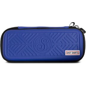 Shot Darts Tactical Slim Darts Wallet Case Blue- 3 firm Form Slots Holds 3 fully assembled darts with deep zipped pocket on the other side Perfect for tournaments or darts sessions Made in New Zealand