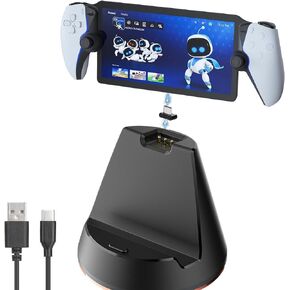 Miimall Charger Station for Playstation Portal Charging Station,Type C Plug Portable Charging Dock Station for Sony Playstation Portal Game Console Charging Dock Station