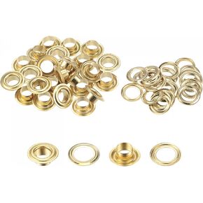 uxcell 25Set 5.5mm Hole Copper Grommets Eyelets Bronze Tone for Fabric Leather Canvas Curtain Clothing