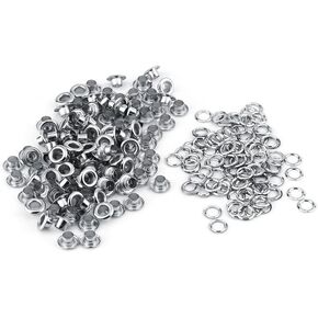 100 Sets Metal Eyelets Grommet Kit,5mm Hole Grommets Eyelets for Canvas Clothes and Leather DIY Craft,2 Colors(Gold)