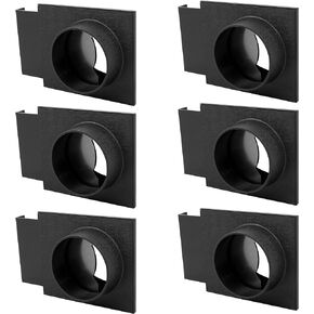 Fulton Woodworking Tools 6 Pack of Fulton 4 inch Blast Gates with Double Sided Port - for Use With Dust Collection Machinery - Vacuums with 4 inch Hose