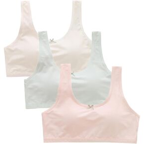 Herepai Big Girls' Training Sports Bras Wide Shoulder Straps, Teens Cami Breathable Pads