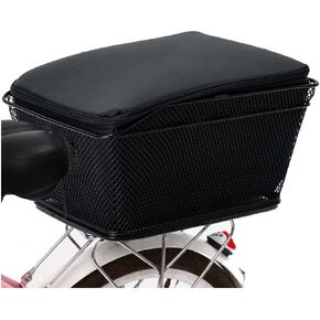 Lixada Universal Rear Bike Basket, 20 L Bicycle Basket for Rear Luggage Rack, Bicycle Basket, Water Resistant, Metal