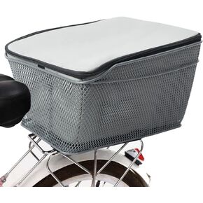 Lixada Universal Rear Bike Basket, 20 L Bicycle Basket for Rear Luggage Rack, Bicycle Basket, Water Resistant, Metal