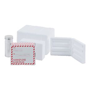 ThermoSafe 339 EPS Specimen Lab Mailer, Holds 5 Tubes, 105mm Length x 13mm Width (Case of 150)