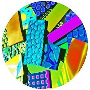 Deluxe Assorted Dichroic Glass Pieces on Black & Clear - 90 coe - 2 oz
