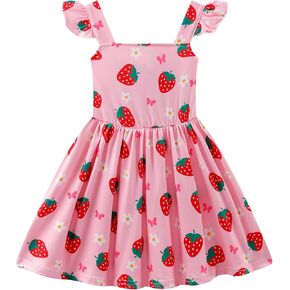 Gothletic طفل الفتيات فساتين الاطفال ملابس الصيف كشكش كم عودة Bowknot فستان طفل عارية الذراعين حفلة فستان الشمس 2-7 سنوات in Kuwait