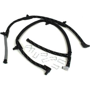 Diesel Fuel Line Return Kit With Clips For 2004.5-2010 Chevrolet Chevy GMC Silverado Sierra 2500 HD 3500 6.6L Duramax Diesel LLY LBZ LMM Replaces OE# 98062291 97328733, 97363195