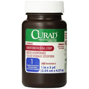 CURAD Sterile Iodoform Gauze Packing Strips, 1" x 5 yds., Wound Care Essentials